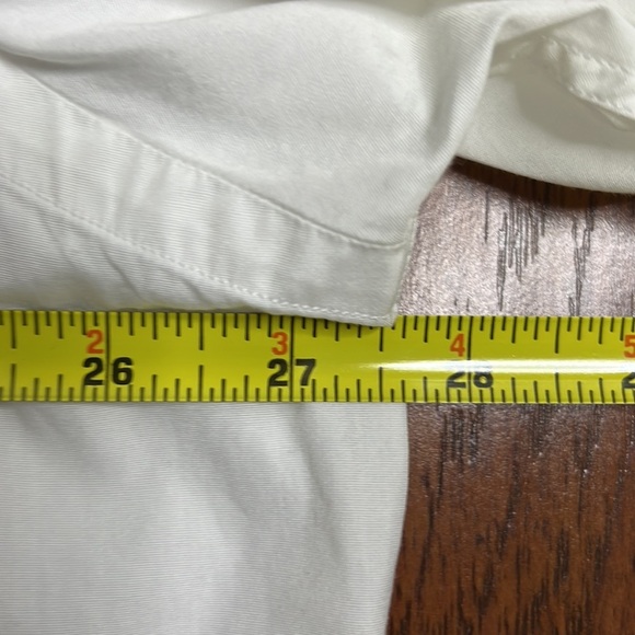 Men's Holt Renfrew Long Sleeve White Button Down Shirt with cuffs - Picture 4 of 6